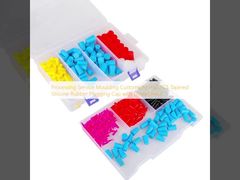 Processing Service Moulding Customized 450 PCS Tapered Silicone Rubber Plugging Cap with Thread Hole